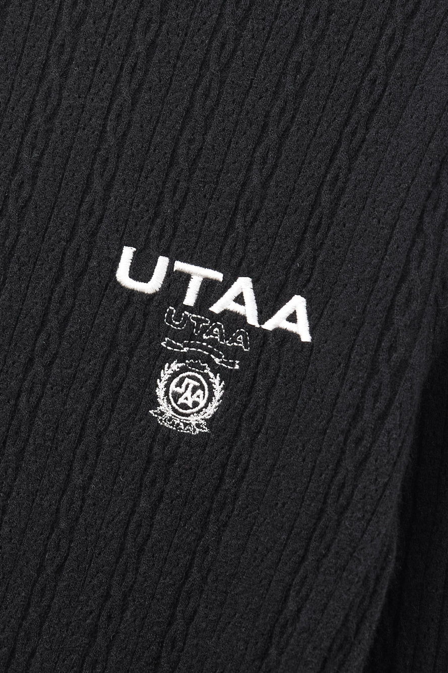 UTAA ラッフルポワンテルモックネックニット ブラック : Women's