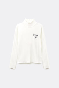 UTAA ラッフルポワンテルモックネックニット アイボリー : Women's