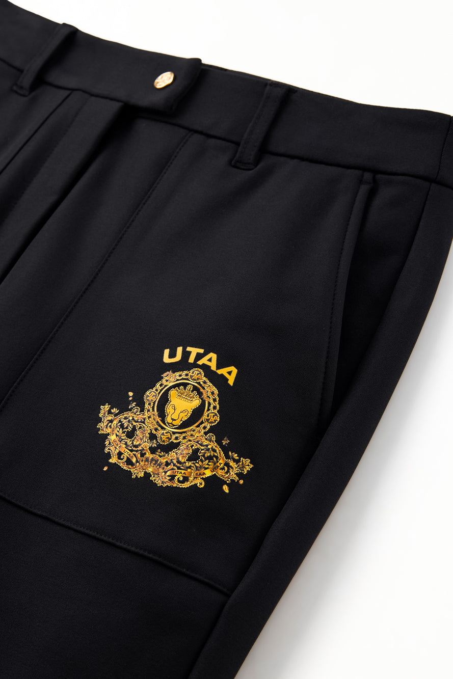 UTAA フィーストゴールデンエンブレムアウトポケットパンツ ブラック