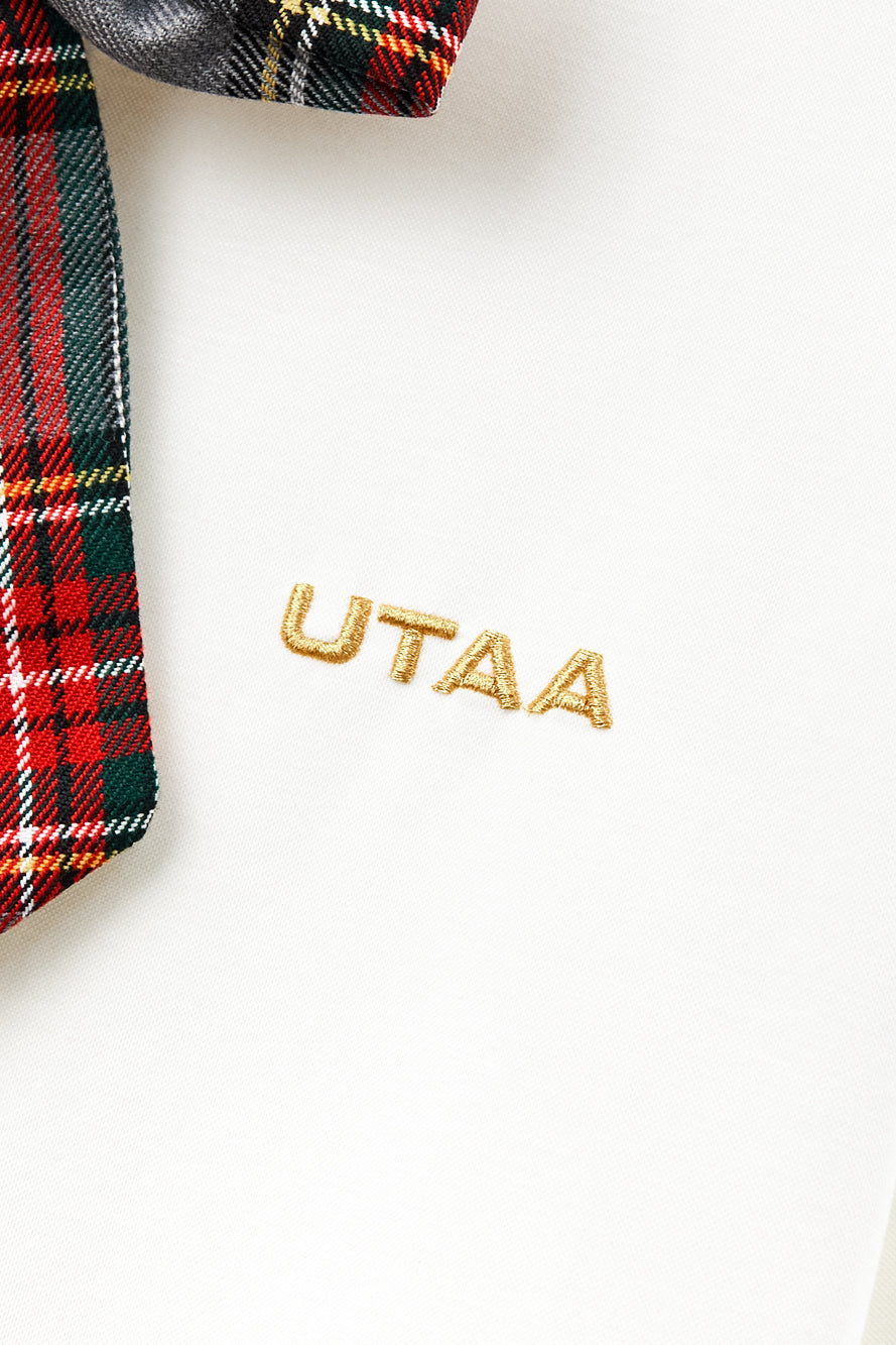 UTAA スコッチマルチタータンチェックPKスリーブ ネイビー : Women's