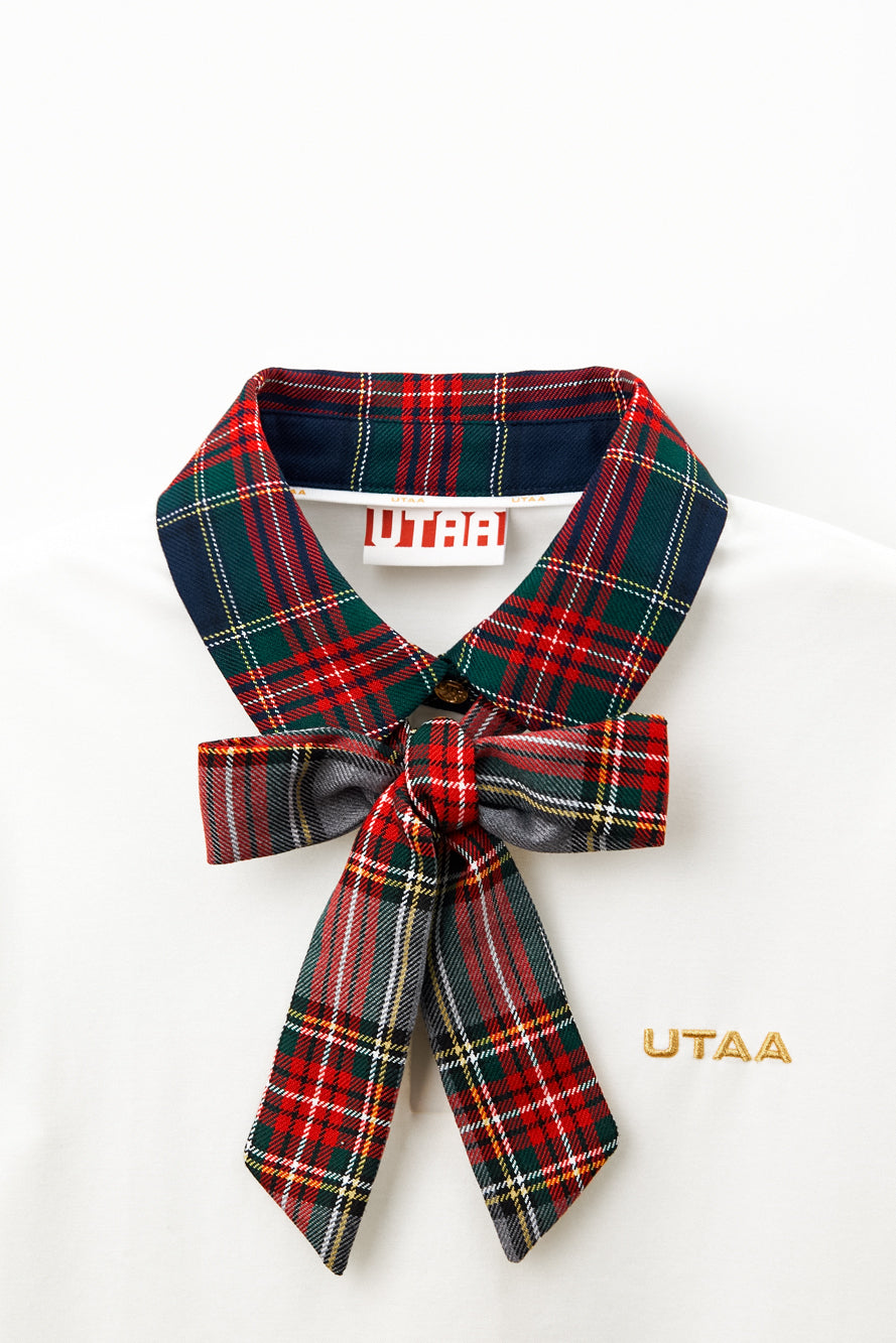 UTAA スコッチマルチタータンチェックPKスリーブ ネイビー : Women's