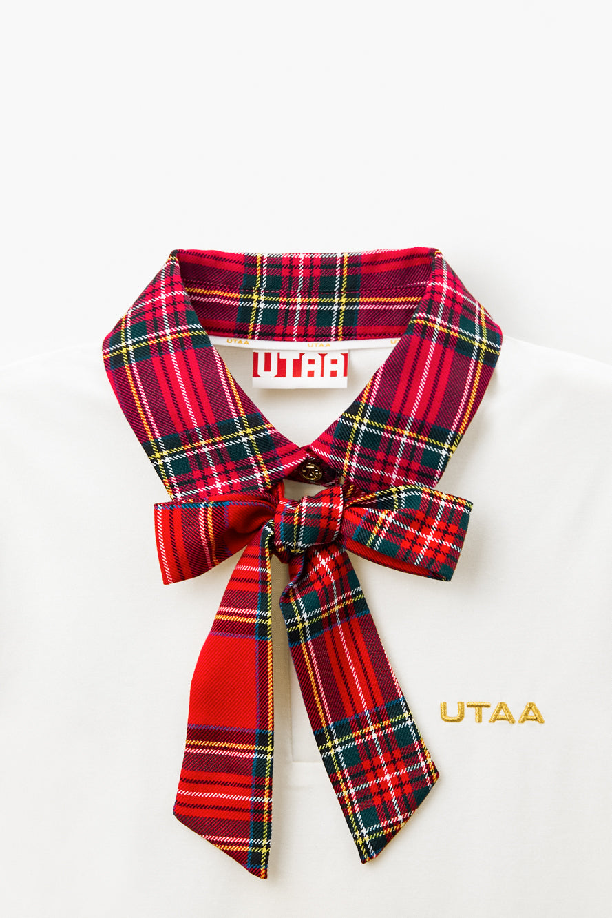UTAA スコッチマルチタータンチェックPKスリーブ ピンク : Women's