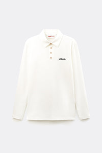 UTAA ギルトシーリングスモールロゴPKスリーブ ホワイト