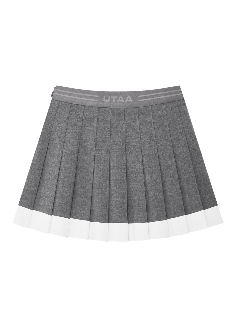 UTAA モノロゴ クラシックプリーツスカート メランジグレー