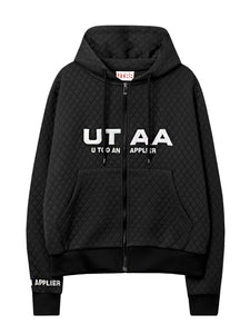 UTAA ハイブキルティングフードジップアップ ブラック：レディース