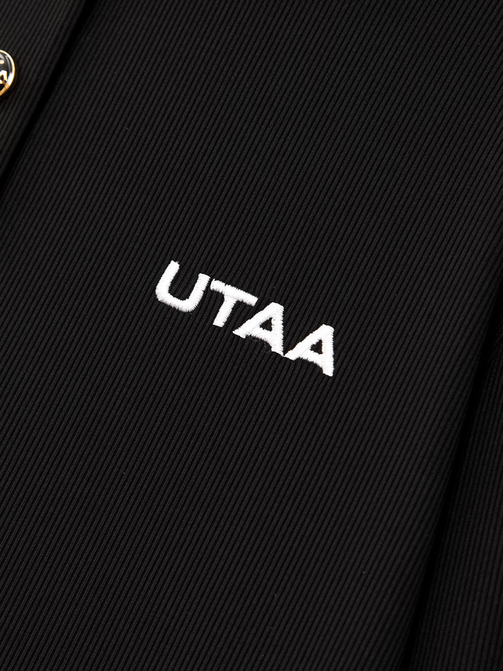 UTAA ゴールドダイヤルレタリングPKスリーブ ブラック：メンズ