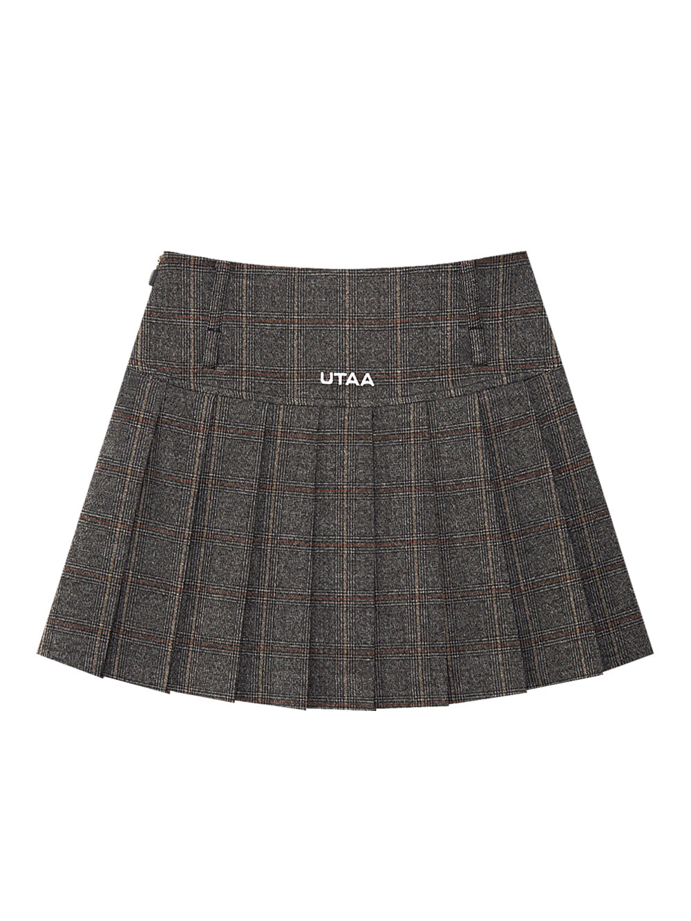 UTAA ヘーゼル クラシック チェック プリーツ スカート ブラウン