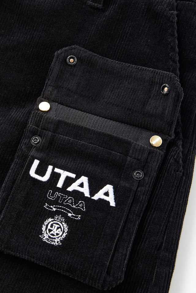 UTAA メロウコーデュロイアウトポケットショートパンツ ブラック：レディース