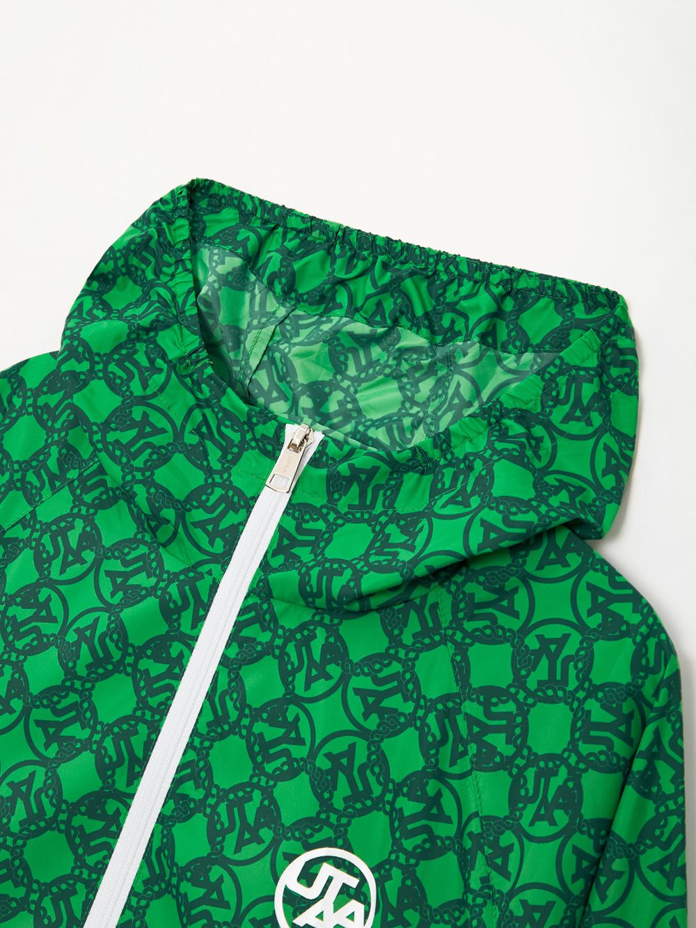 UTAA チェーンメイルネオンウインドブレーカージャケット グリーン：レディース