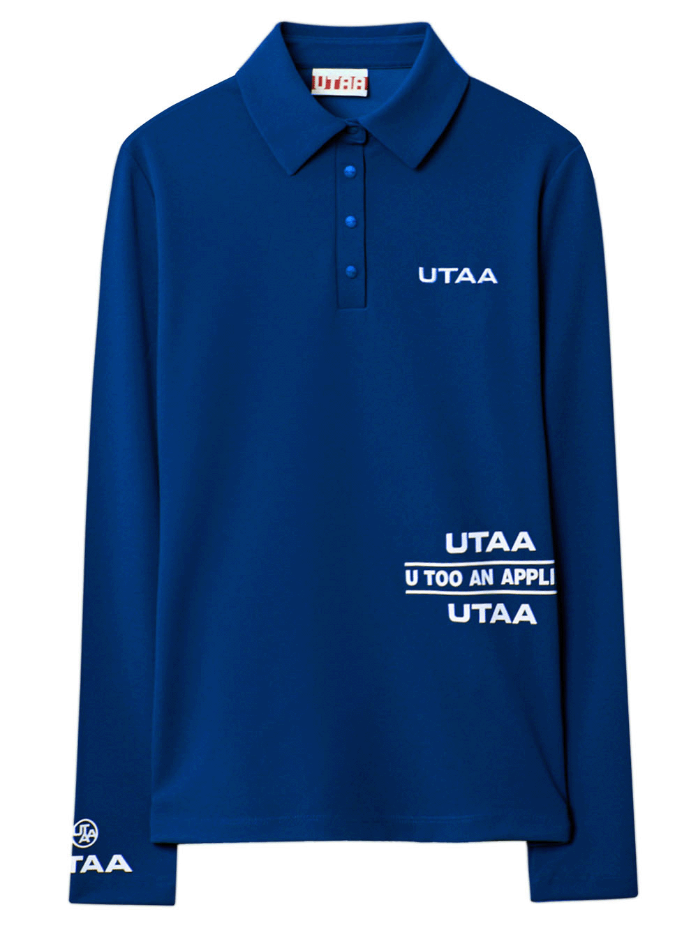 UTAA タグラインクラウンパンサーPKスリーブ ネイビー：メンズ