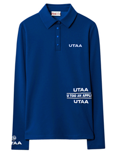 UTAA タグラインクラウンパンサーPKスリーブ ネイビー：メンズ