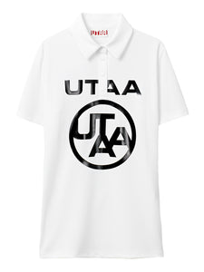 UTAA ロゴエンブレムベーシックポロシャツ ホワイト：レディース