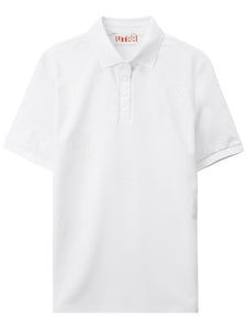 UTAA ロゴドロップPK Tシャツ ホワイト：メンズ