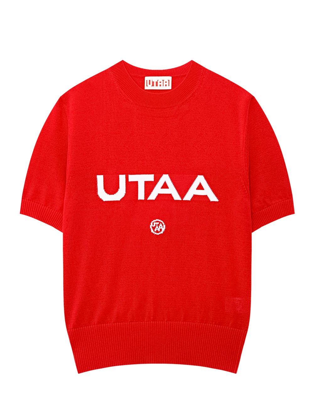 UTAA サハラボールドロゴクラシックニット レッド：レディース