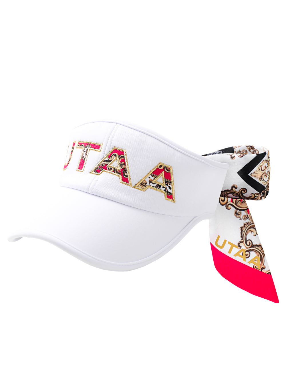 UTAA APEXチェーンバロックフロンティアリボンサンバイザー ピンク：レディース