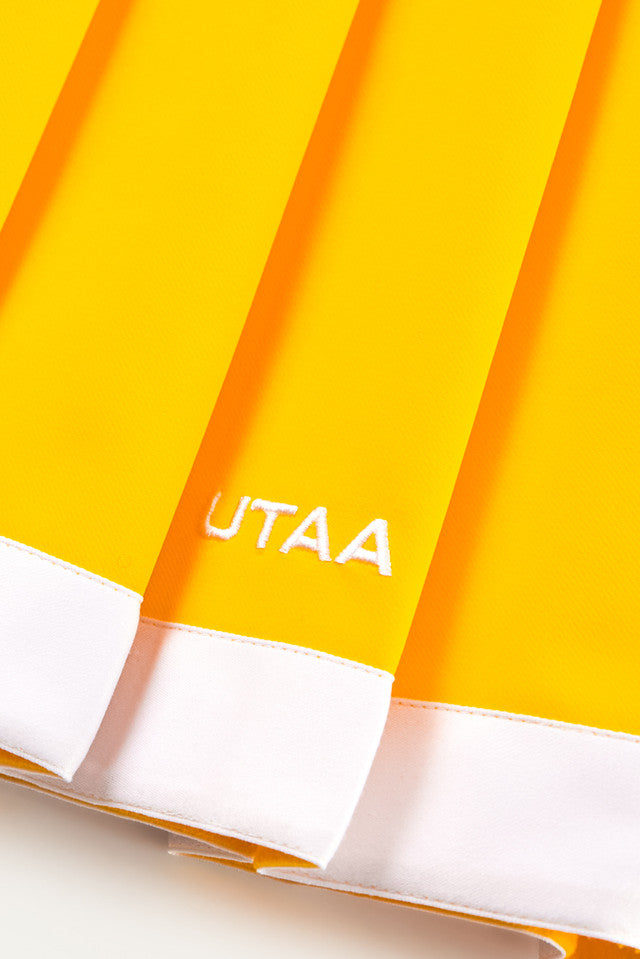 UTAA ルシッドカラーボールドテーププリーツスカート イエロー：レディース