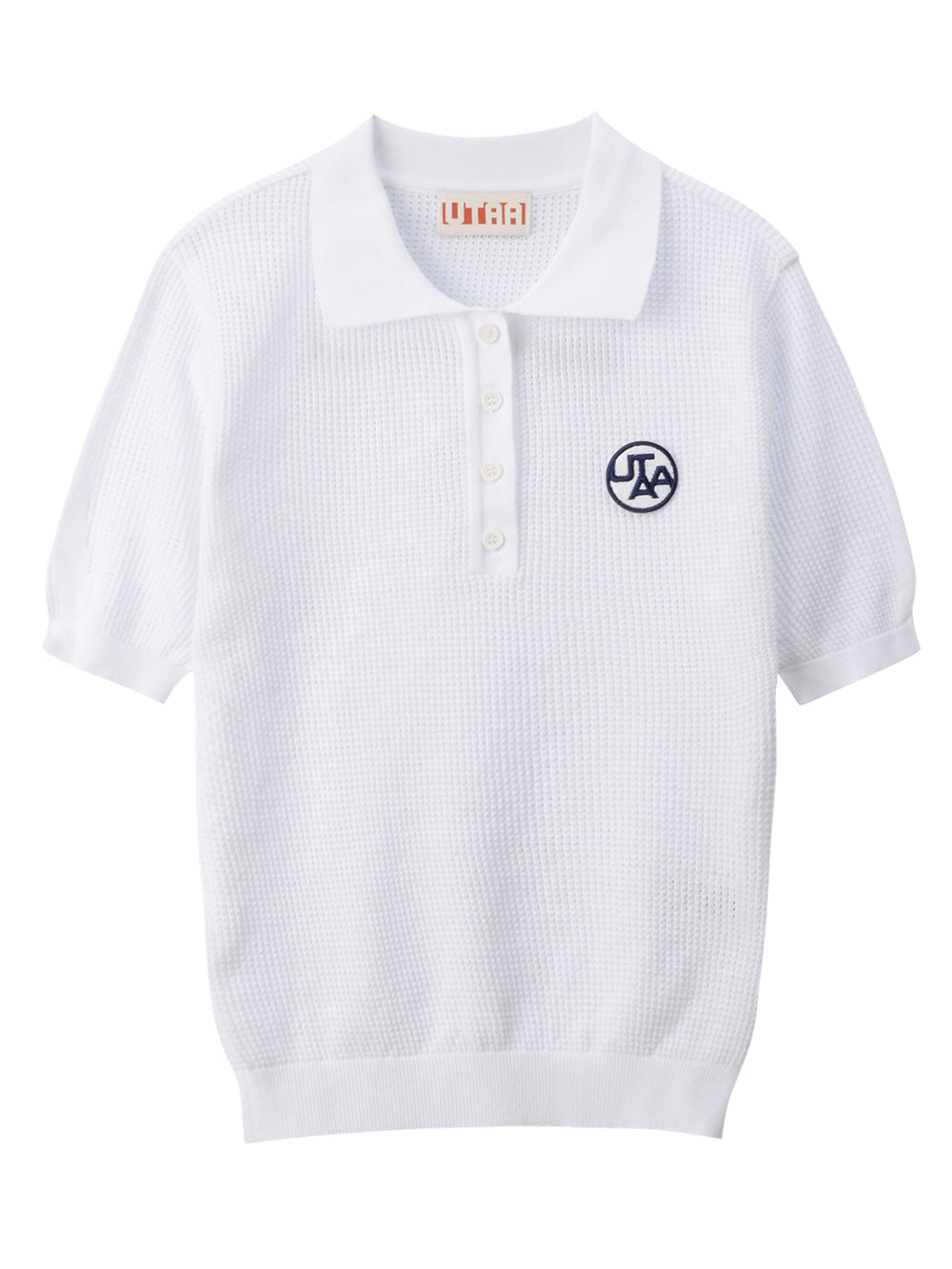 UTAA メッシュニットTシャツ ホワイト：レディース