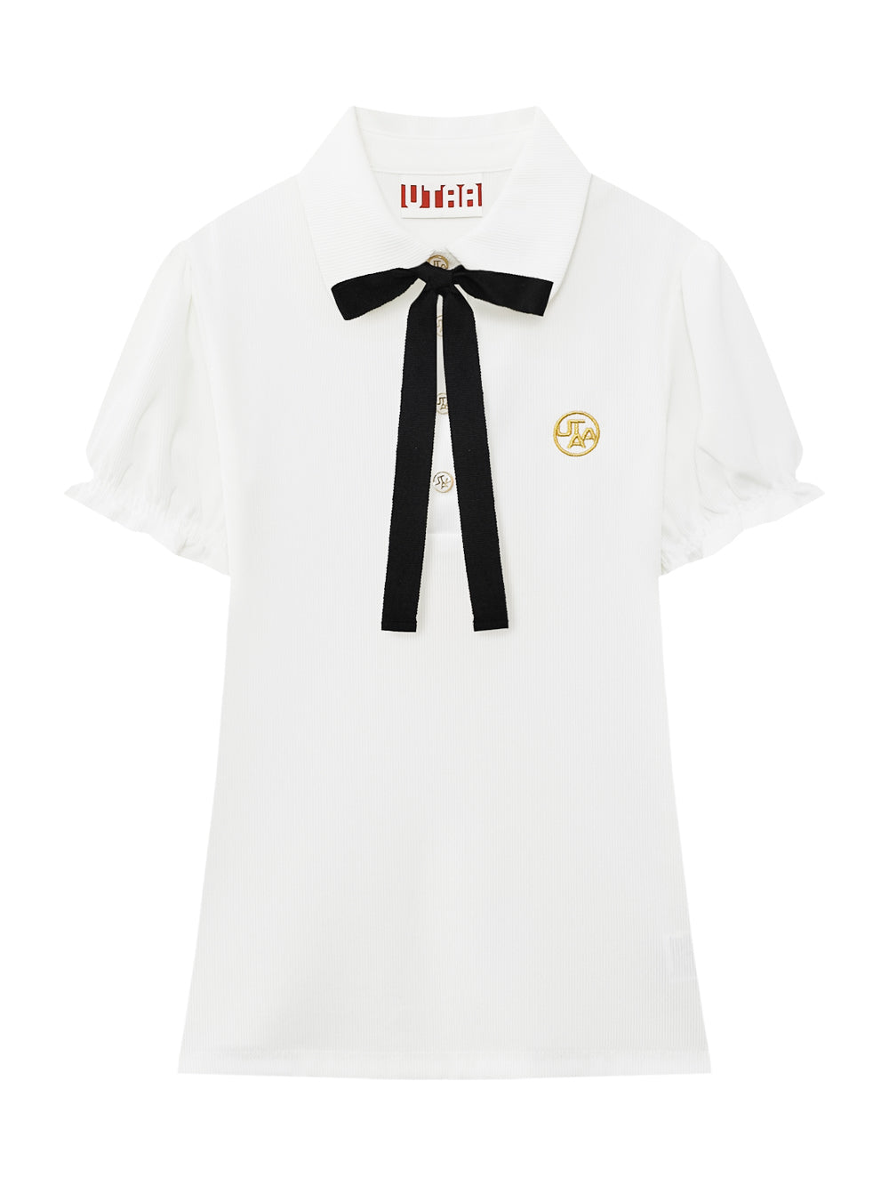 UTAA ロゼットゴールドリングPK Tシャツ ホワイト：レディース