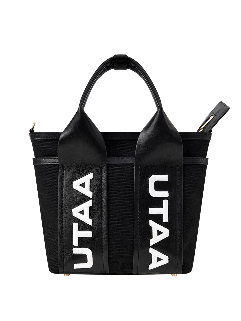UTAA モダンブロックモノロゴトートバッグ ブラック