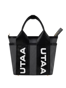 UTAA モダンブロックモノロゴトートバッグ メランジグレー