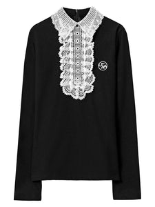 UTAA ノートルダムレースフレアPKスリーブ ブラック