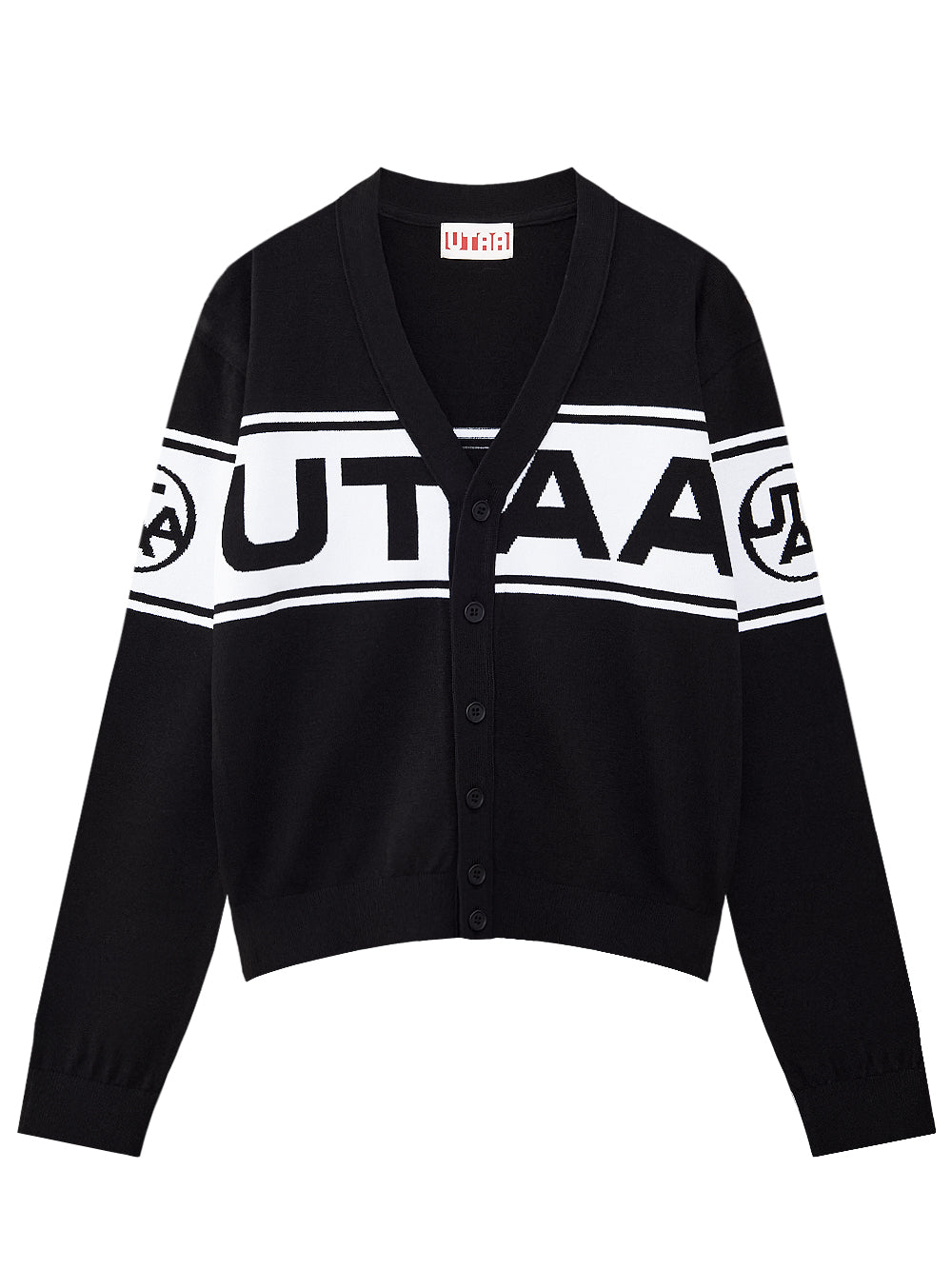 UTAA モノローグロゴニットカーディガン ブラック : Women's