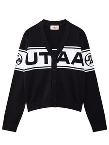 UTAA モノローグロゴニットカーディガン ブラック : Women's