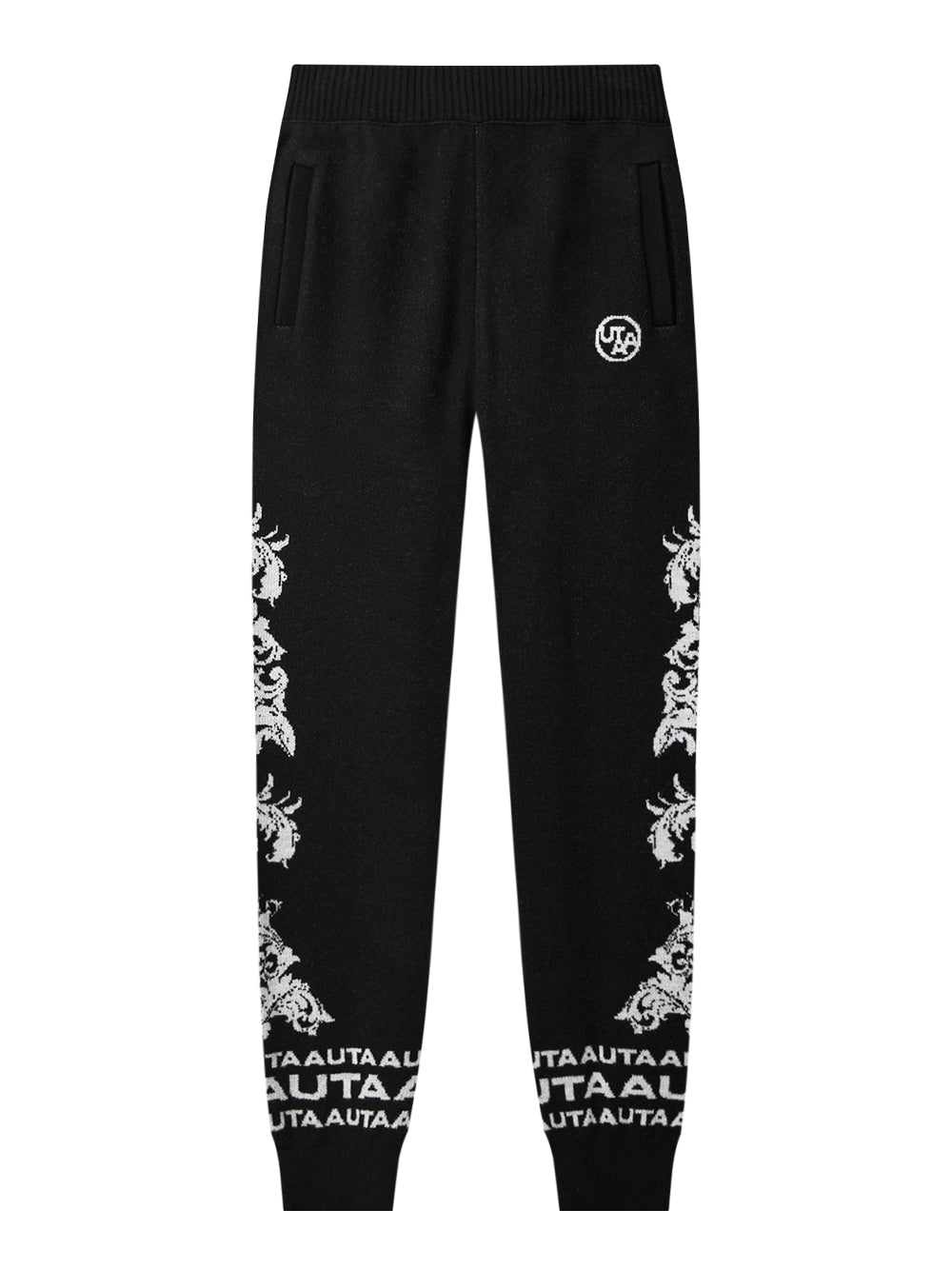 UTAA ダスクブランバロックニットジョガーパンツ ブラック：レディース