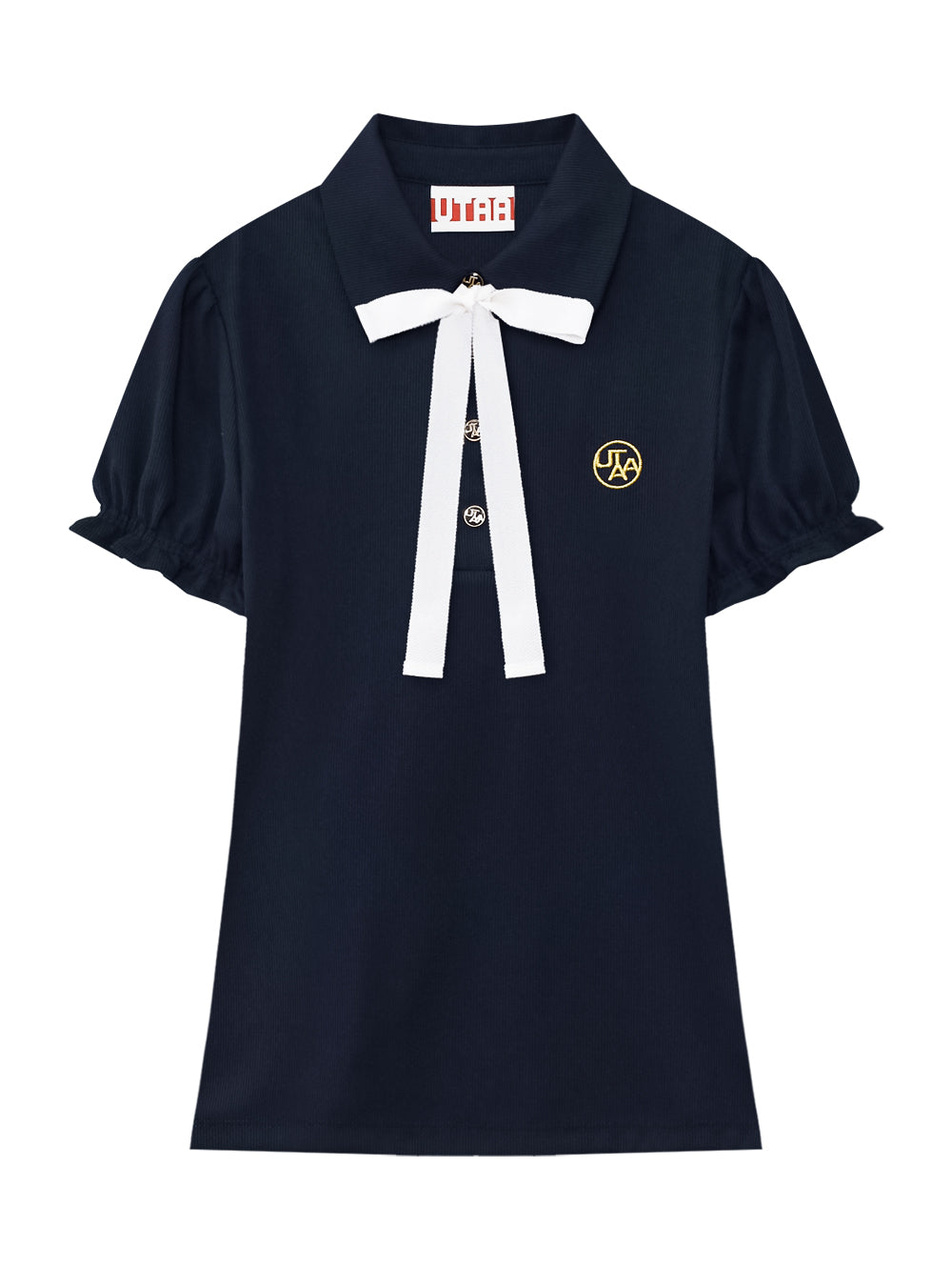 UTAA ロゼットゴールドリングPK Tシャツ ネイビー：レディース