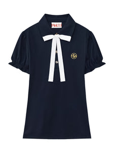 UTAA ロゼットゴールドリングPK Tシャツ ネイビー：レディース