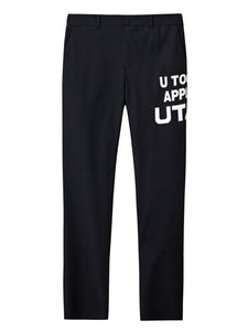 UTAA スタンダードフィットボールドタイポパンツ ブラック：メンズ
