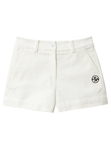 UTAA シンボルコーデュロイショートパンツ ホワイト：レディース