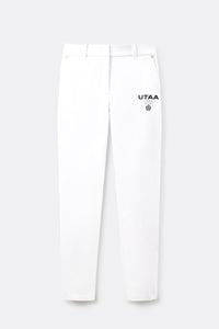 UTAA ローレルシンボルゴールデンボタンパンツ ホワイト：レディース