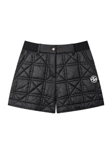 UTAA クロスキルティングシンボルパッド付きショートパンツ ブラック：レディース