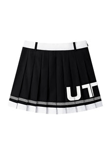 UTAA パンサーチェーンプリーツスカート ブラック