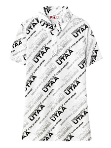 UTAA ロゴスローガンウェーブPK Tシャツ ホワイト