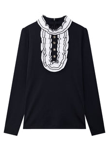 UTAA ペタルマルチラッフルレースタートルネックスリーブ ブラック : Women's