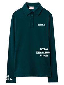 UTAA タグラインクラウンパンサーPKスリーブ グリーン：レディース