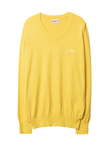 UTAA リゾートVネックニット イエロー：メンズ