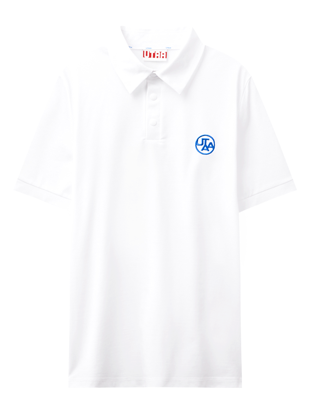 UTAA ネオンテープPK Tシャツ ホワイト：メンズ