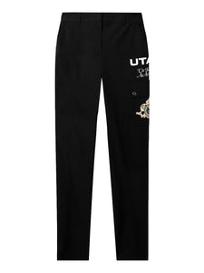 UTAA ゴールデンクラウンリングパンサーステートポケットパンツ ブラック：レディース
