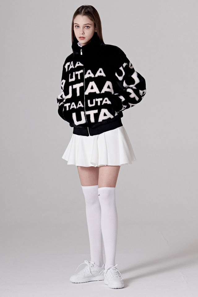 UTAA シグナルロゴファージャケット ブラック：レディース