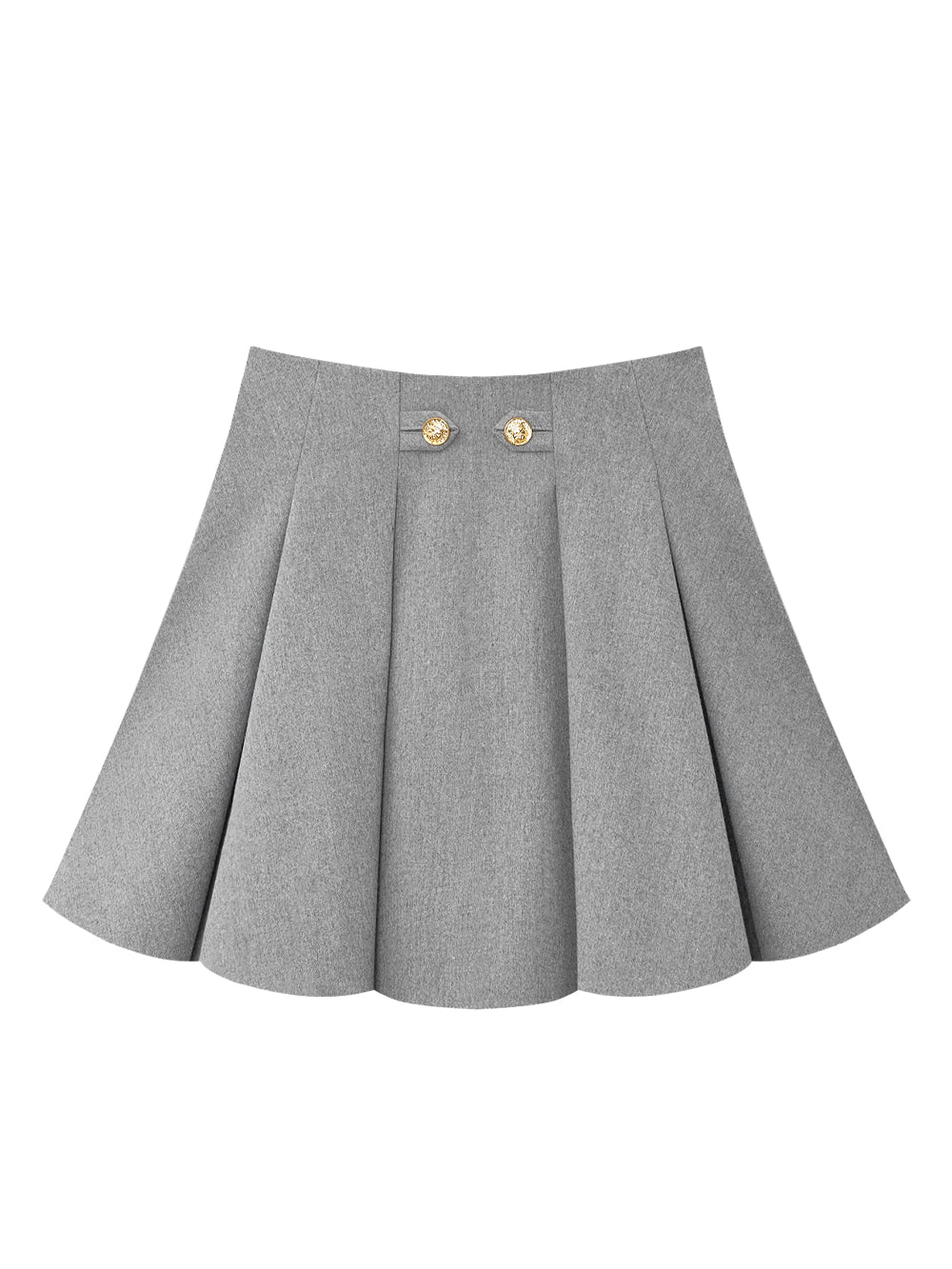 UTAA デュカットルナラインフレアスカート メランジグレー