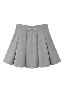 UTAA デュカットルナラインフレアスカート メランジグレー