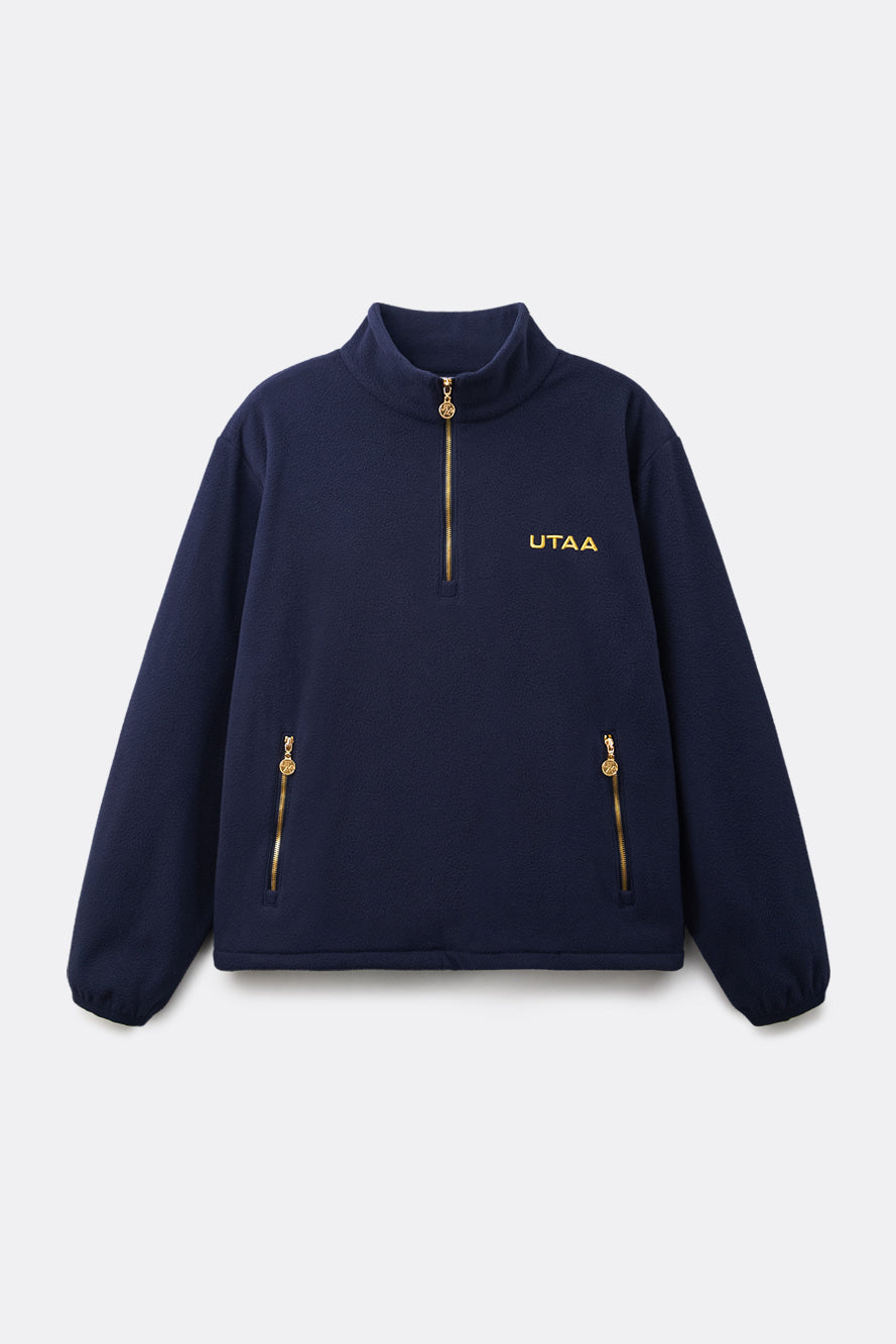 UTAA ギルトロゴハーフジップアップフリース ネイビー：レディース