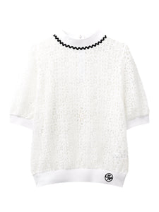 UTAA チルドウェーブレーススカシTシャツ ホワイト：レディース