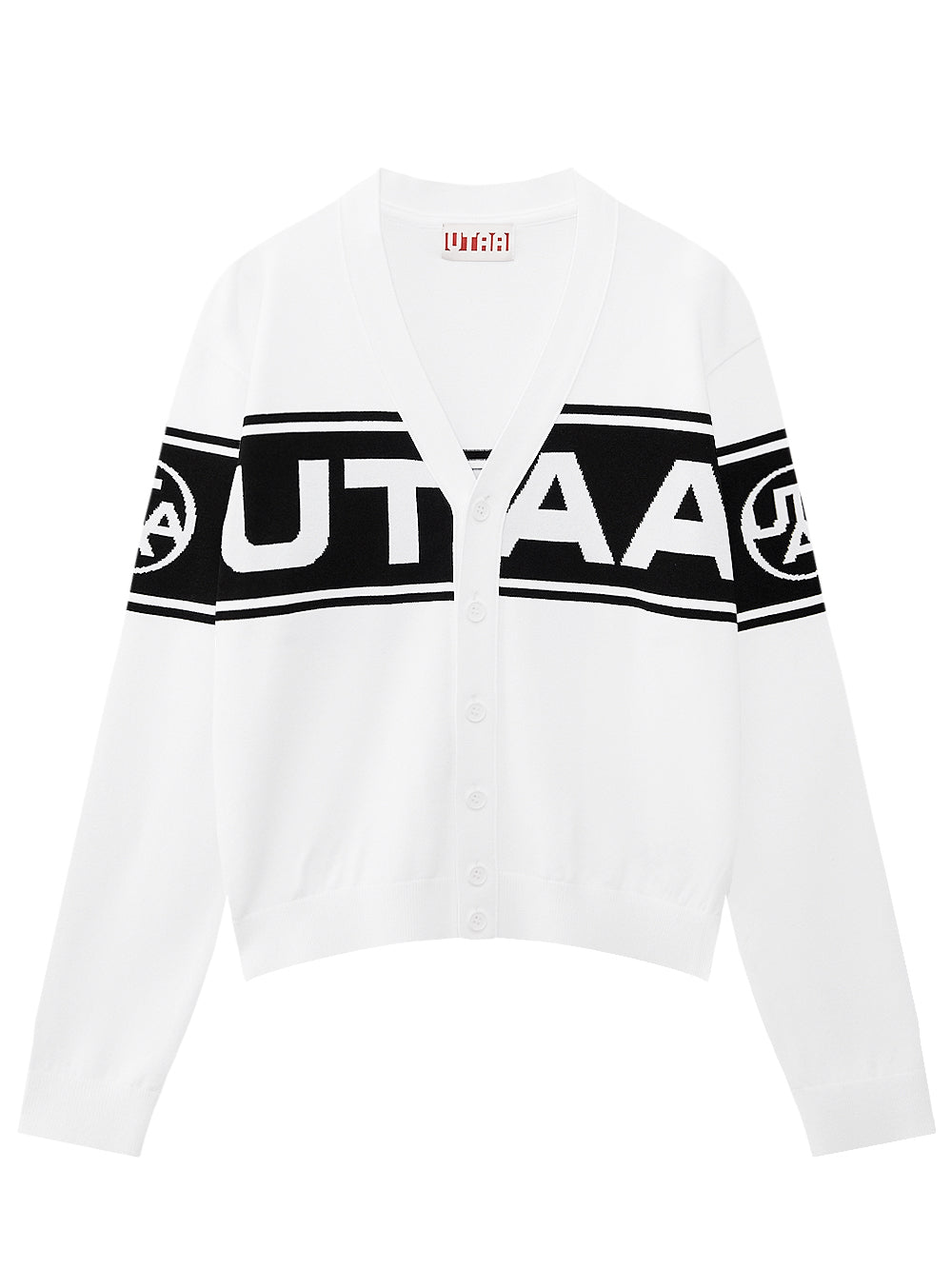 UTAA モノローグロゴニットカーディガン ホワイト : Women's